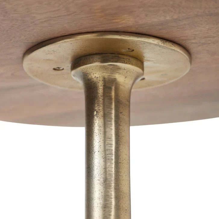 Rantus End Table with Mango Wood Top