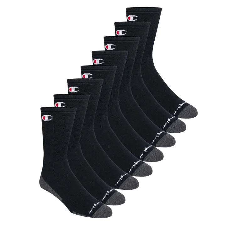 Champion Men's Crew Socks, 8-pack