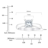 1.70 ct Princess Cut, Clarity VVS2, Colour G, Diamond Solitaire Ring