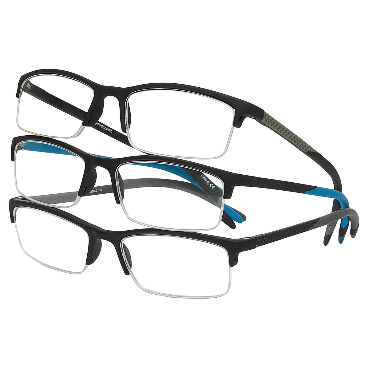 Innovative Eyewear Sport Flex Readers, Pack of 3