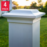 Classy Caps Aluminium Post Cap, 4-pack
