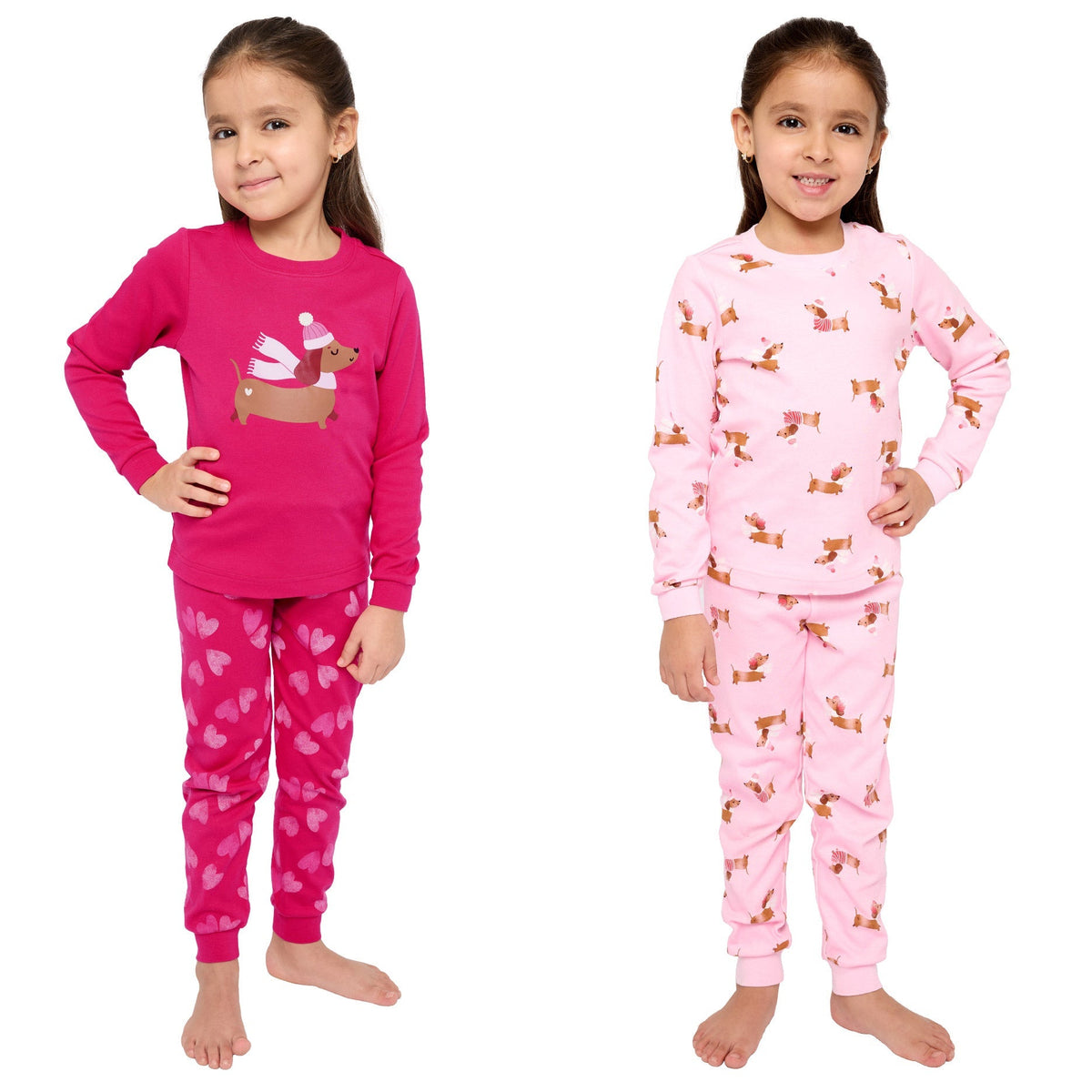 Pekkle Kids Organic Cotton 4-piece Pajama Set