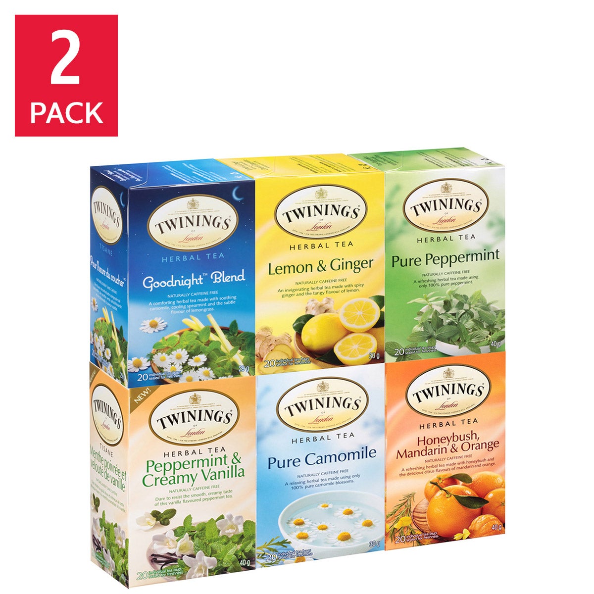 Twinings Mixed Herbal Tea Assortment, 240-count