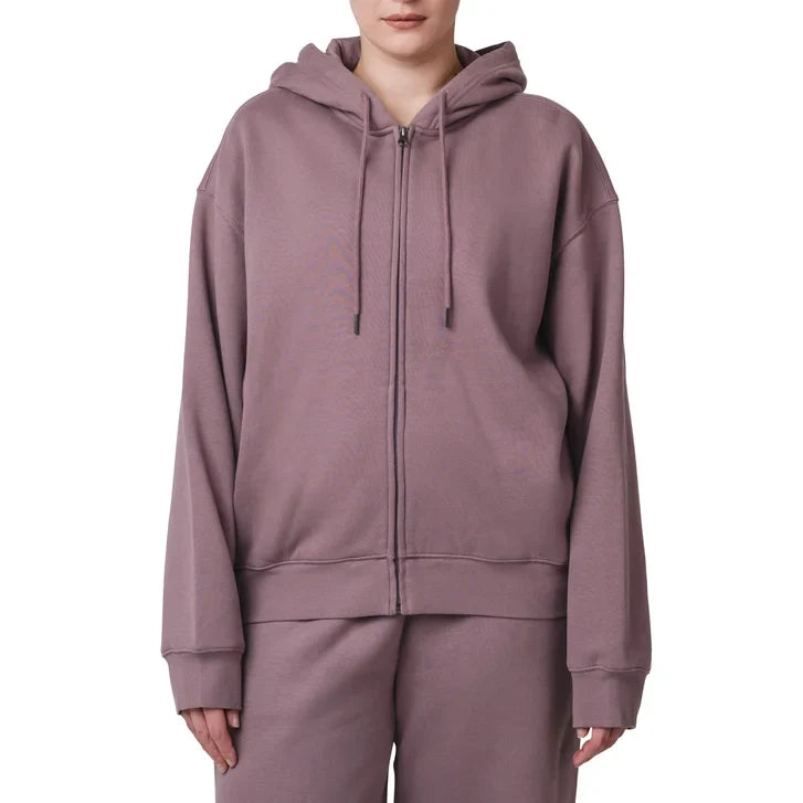 Tuff Athletics Women’s Oversized Fleece Hooded Full Zip