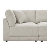 Aiden & Ivy Dayna 4-piece Modular Fabric Sofa with Ottoman
