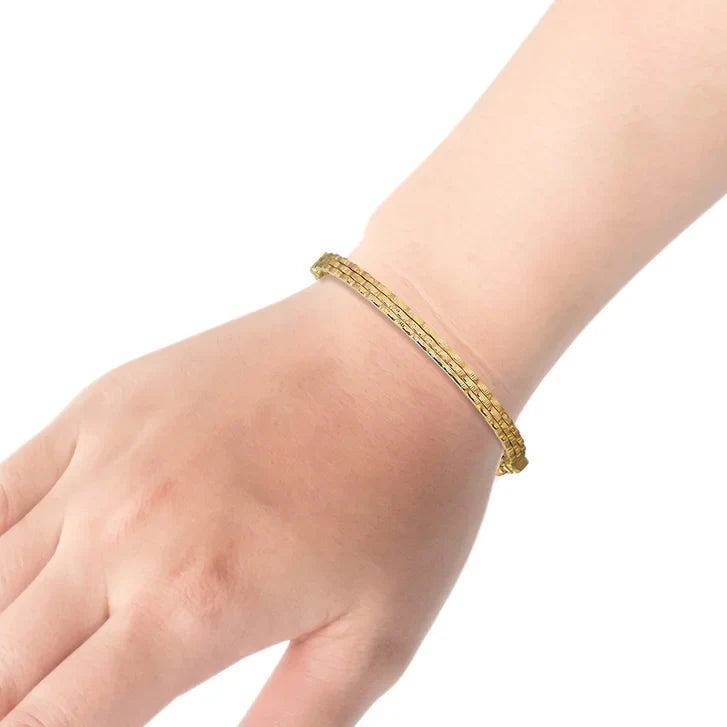 High Polish Bangle Bracelet in Yellow Gold