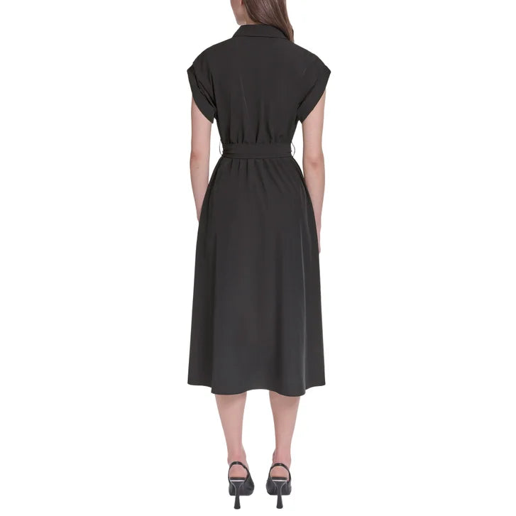 DKNY Women's Belted Shirt Dress