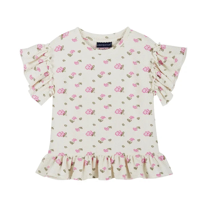 Andy & Evan Girls Textured Knit 2-piece Set