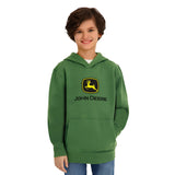 John Deere Boys' Embroidered Logo Hoodie – Cotton Blend Fleece Sweatshirt