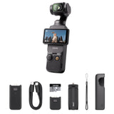 DJI Osmo Pocket 3 Action Camera Bundle with Lexar Silver Plus 256GB SD Card and Battery Handle