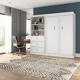 Bestar Evolution 2-piece Double Wall Bed Set, White