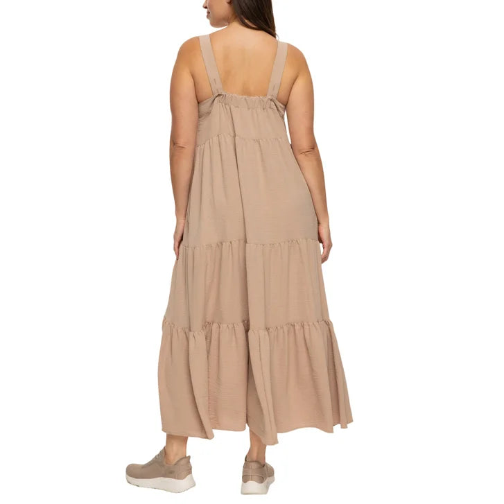 Black Bow Women's Tiered Maxi Dress