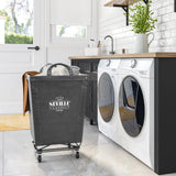 Seville Classics Heavy-Duty Rolling Laundry Hamper