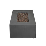 Real Flame Aegean Steel 42 in. Rectangle Fireplace