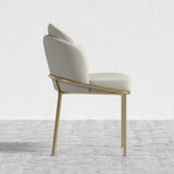 Rove Concepts Angelo Brass and Beige (Alesund) Dining Chair, 2-pack