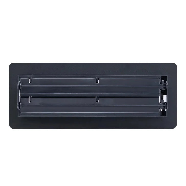 Manor House Black Low Profile Scroll Design Floor Registers, 4-pack