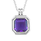 Octagon Cut Amethyst Pendant