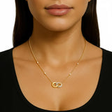 Round Brilliant Diamond Interlocking Circles Necklace (0.40 ctw)