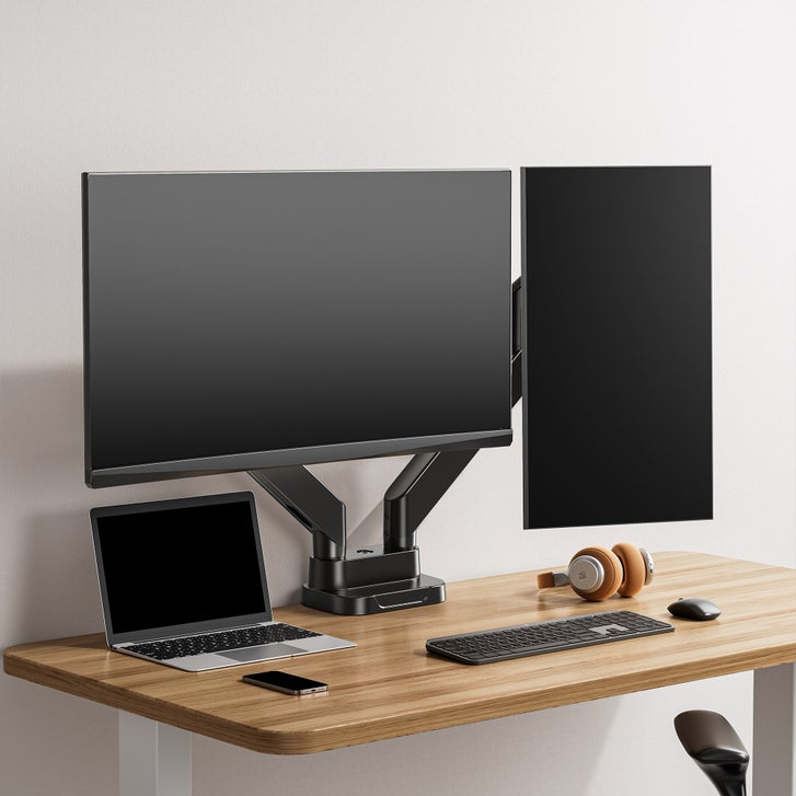 AVF 27" - 57" Huanuo Full Motion LED Single Desk Mount