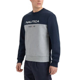 Nautica Men's Heavyweight French Terry Crew Neck Sweatshirt – Relaxed Fit Cotton Blend