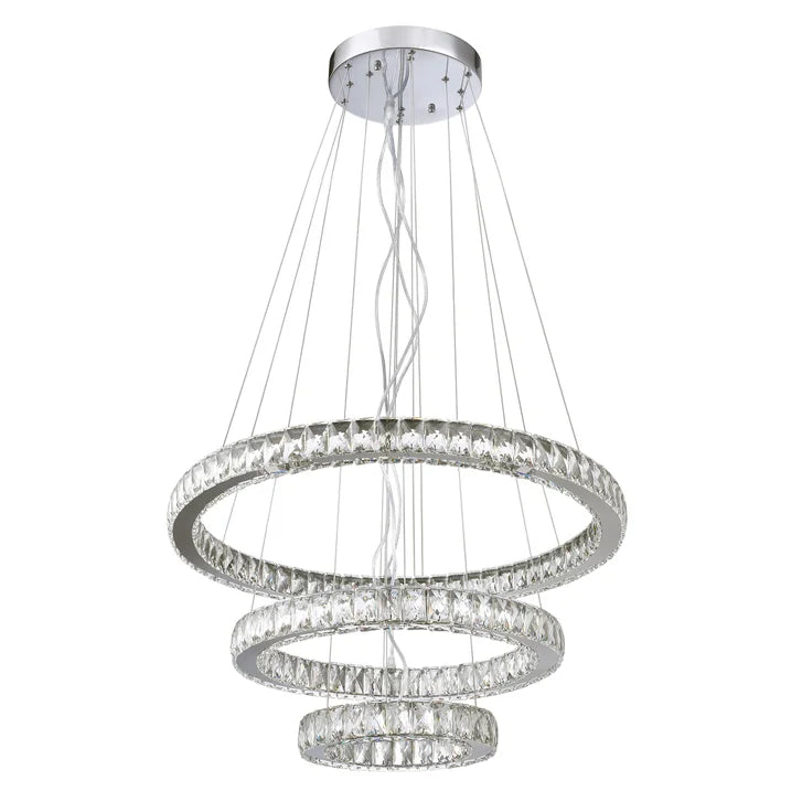 3 Tier Dimmable Crystal Chandelier