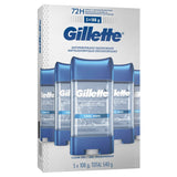 Gillette Antiperspirant Deodorant, Clear Gel, Cool Wave, 5 X 108 g