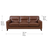 Prospera Home Sorena Top-grain Leather Sofa and Loveseat
