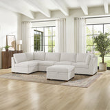 Thomasville Tisdale 6-piece Fabric Sectional with Storage Ottoman