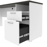 Bestar Upstand 2-piece L-shaped Workstation with Height Adjustable Desk
