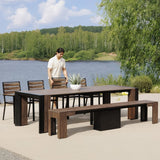 Transformer Table Extendable Outdoor Patio Dining Set