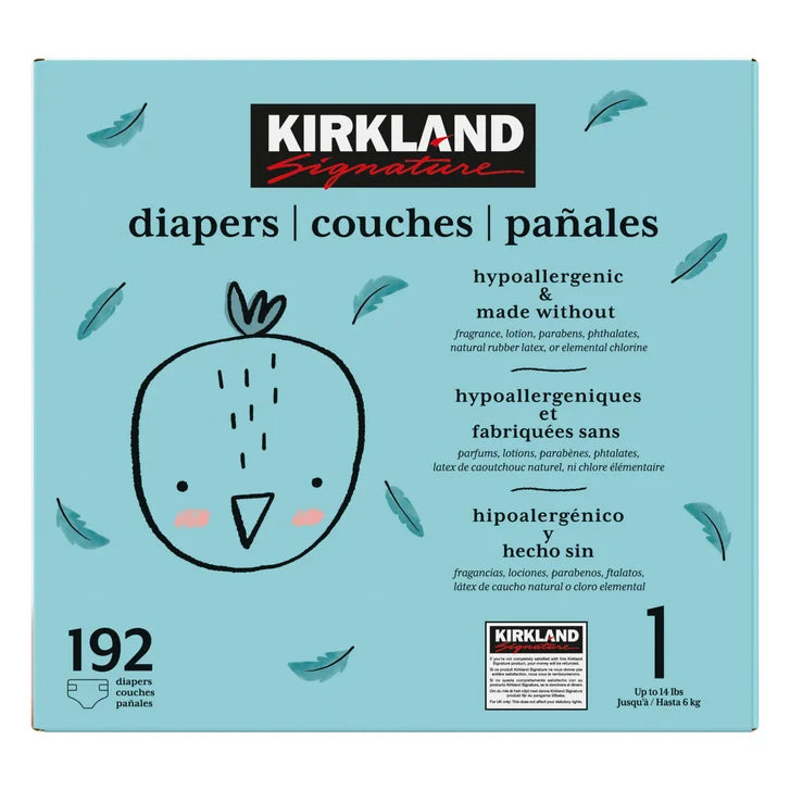 Kirkland Signature Diapers, Sizes 1 - 2