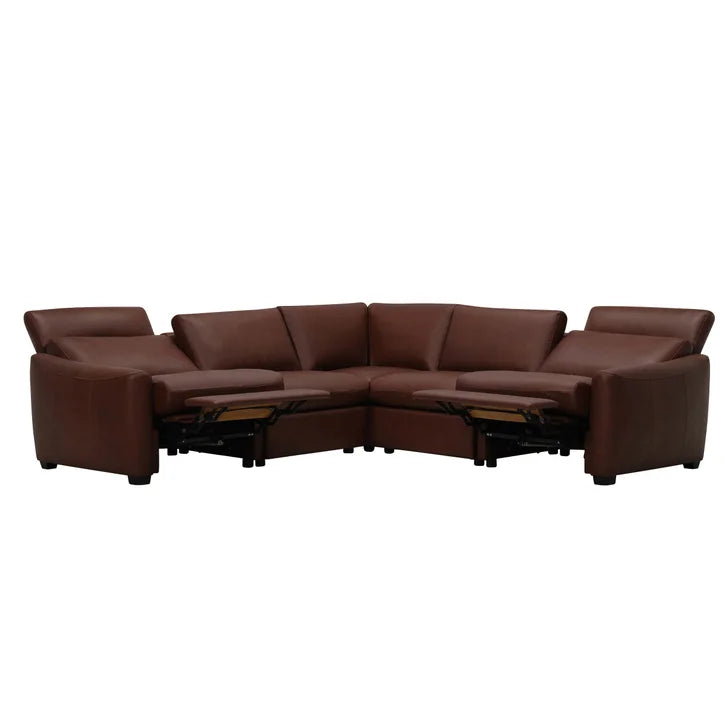 Palliser Mori 5-piece Top-grain Leather Power Reclining Sectional