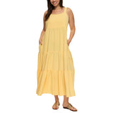 Black Bow Women's Tiered Maxi Dress