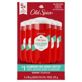 Old Spice High Endurance Deodorant, Aluminum Free, 5 x 85 g