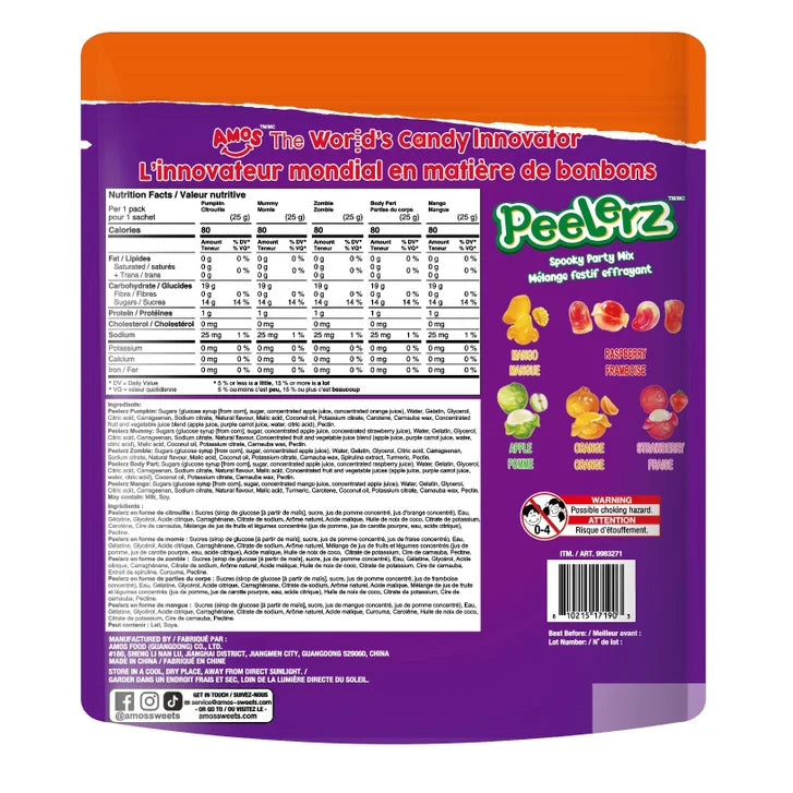 Amos Peelerz Halloween Spooky Party Mix, 1.02 kg