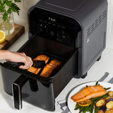 T-fal Infrared Air Fryer, 7-in-1, 5 L (5.3 qt.) Infra-Heat Technology, Black