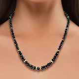 4 - 8 mm Faceted Black Onyx Necklace