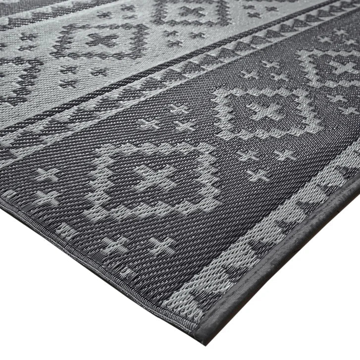 Viana Bahamas Collection Folk Indoor/Outdoor Reversible Area Rug