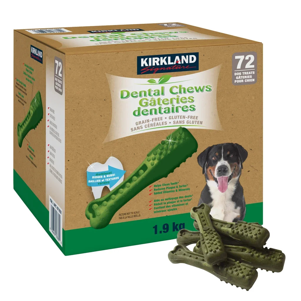 Kirkland Signature Dental Chews Dog Treats, 72-count (1.9 kg)