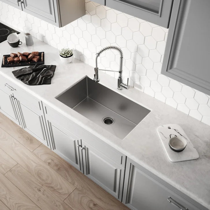 KRAUS 30 in. Undermount Kitchen Sink with Faucet and Accessories