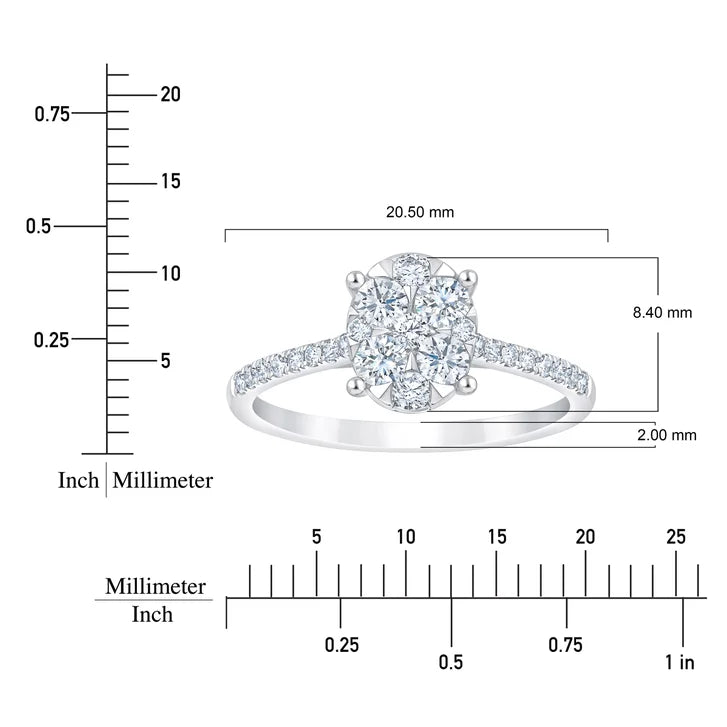 Round Brilliant Diamond Composite Ring (0.50 ctw)