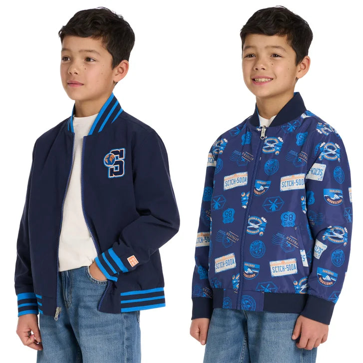 Scotch & Soda Kids' Reversible Bomber Jacket