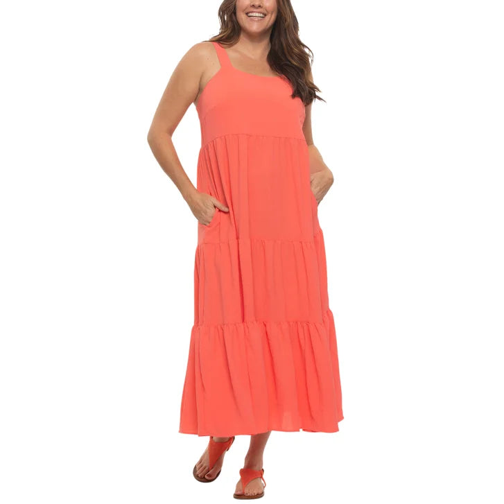 Black Bow Women's Tiered Maxi Dress