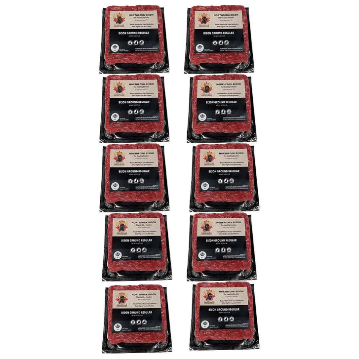 Northfork Meats Bison Ground Meat 454 g (1 lb) x 10 Pack
