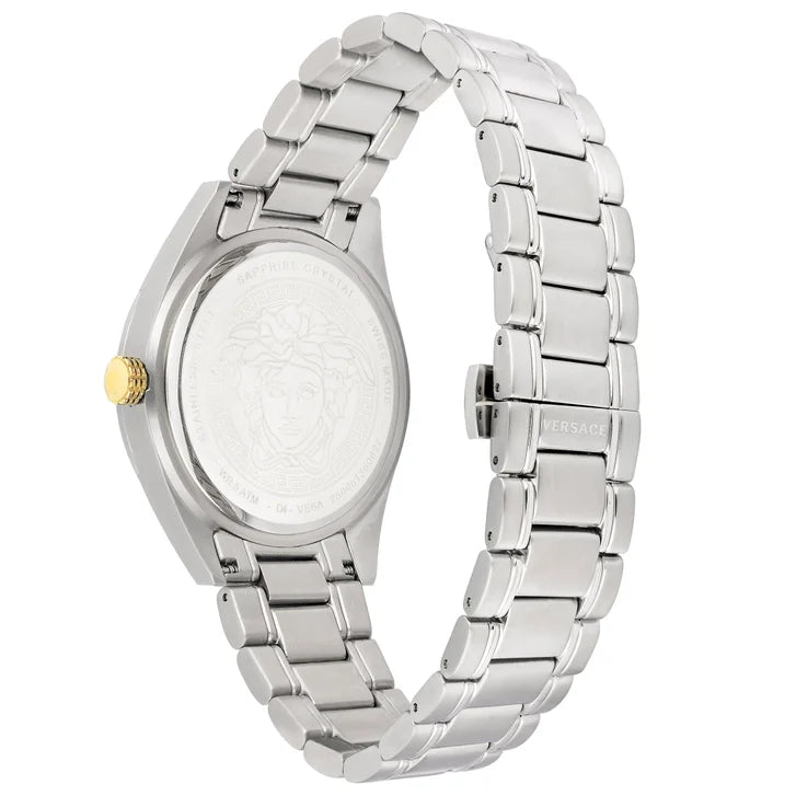 Versace V-Code Blue Guilloche Dial Men's Watch