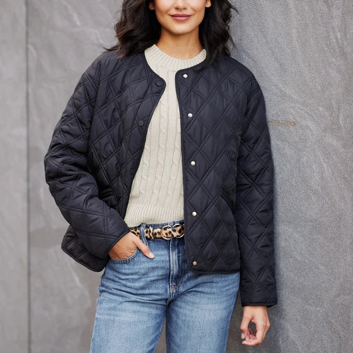 Weatherproof Women's Collarless Quilted Jacket