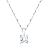Princess Cut Diamond Solitaire Pendant (0.90 ct)