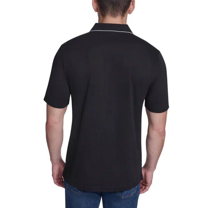 Karl Lagerfeld Men's 1/4 Zip Polo