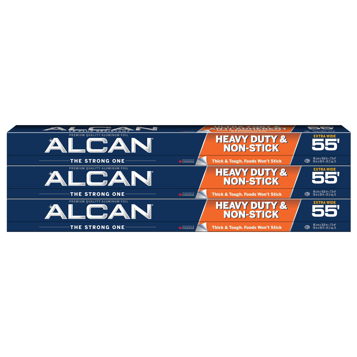 Alcan Heavy Duty and Non-Stick Aluminum Foil Wrap, 3-pack