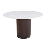 Troy Solid Quartz Round Dining Table